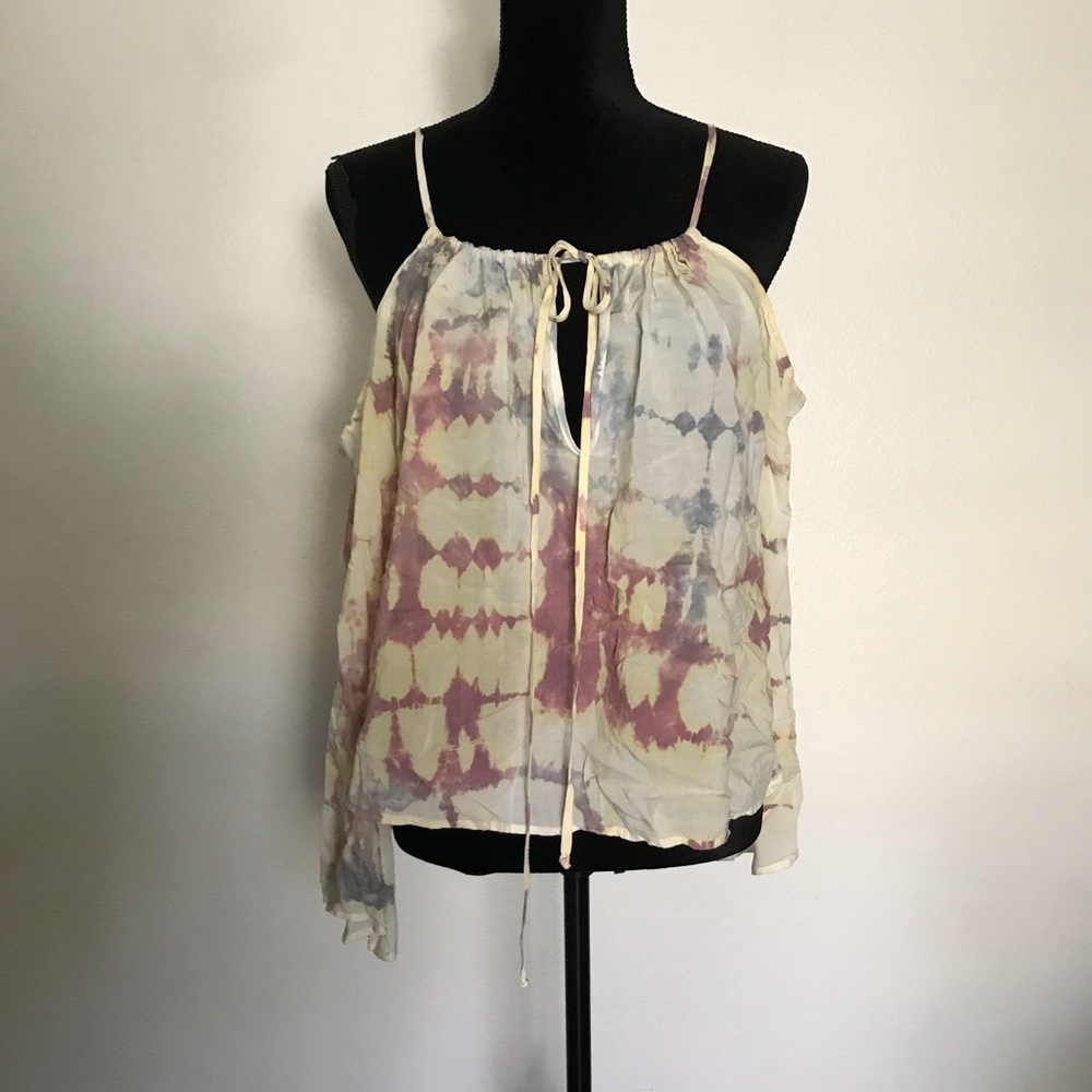 Blue Life Yellow Tie Dye Blouse